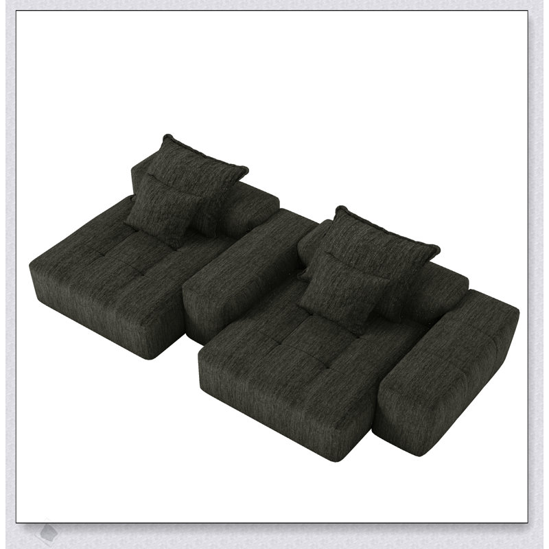 Canapé modulaire surdimensionné Modern, Noir