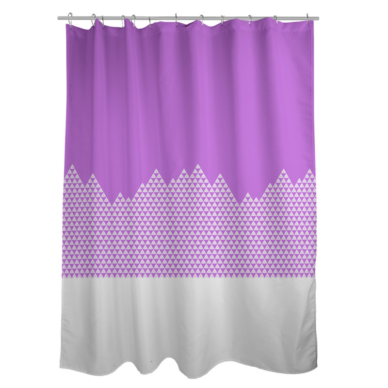 Rideau de douche simple Mountain, Violet