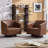 31.1" W Upholstered Swivel Barrel Chair-1680354534