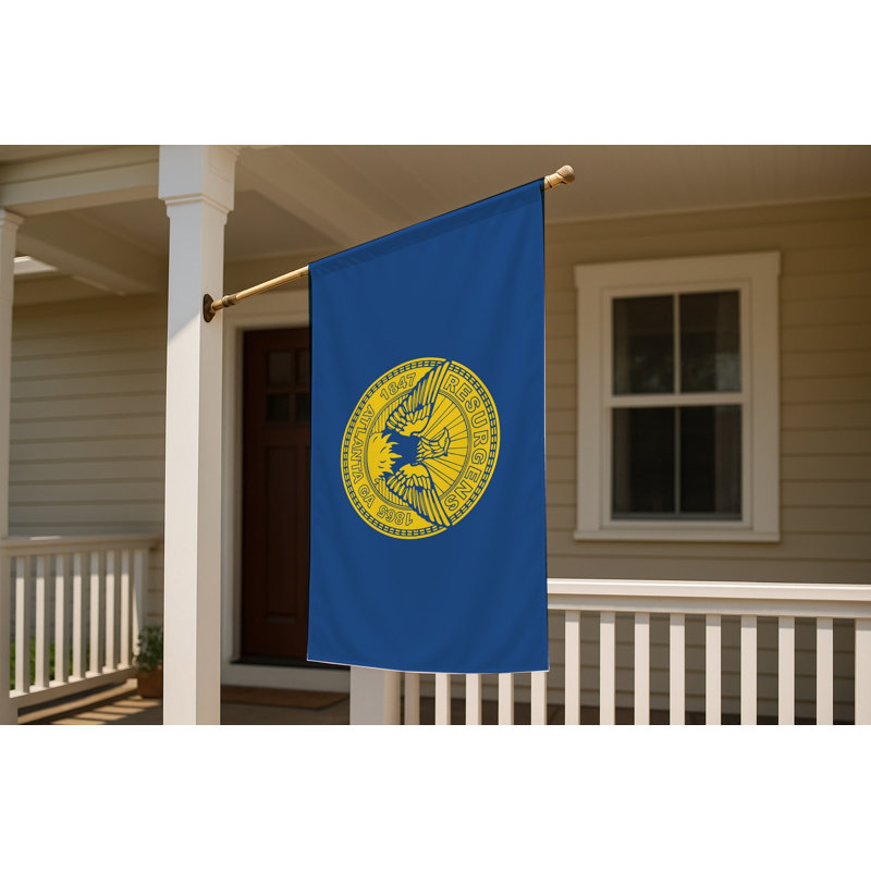 Drapeau de la ville d'Atlanta — Drapeau extérieur, H 36 po x l 60 po