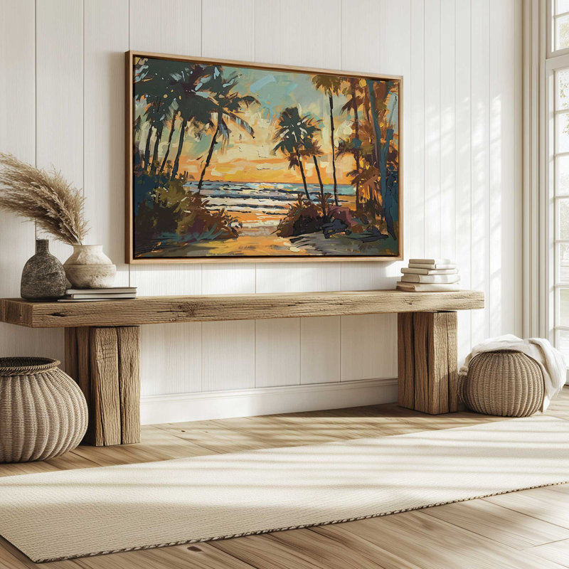 Coucher de soleil sur le rivage, H 20,75 po x l 30,75 po
