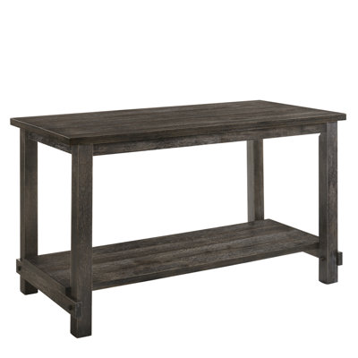 Table à hauteur de comptoir de style contemporain au fini gris patiné