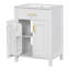 Ensemble de meuble-lavabo 24 po avec lavabo en céramique, meuble-lavabo compact luxueux, 2 portes à fermeture douce, tablette réglable-1614704946