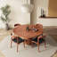 Ensemble de salle à manger rond en bois massif Ikerne pour 2/4/6/8 personnes - 39"/43"/47"/53"/59"-570843491-747973592-747973495