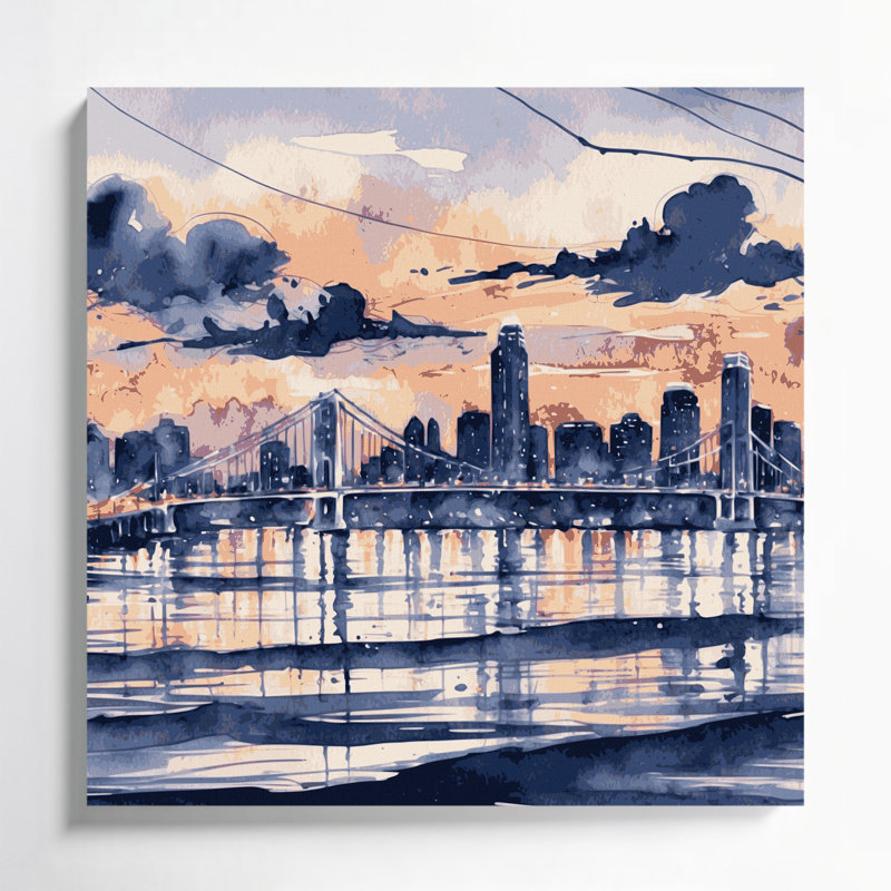 Art mural sur toile grise avec villes «San Diego CA», H 12 po x l 12 po
