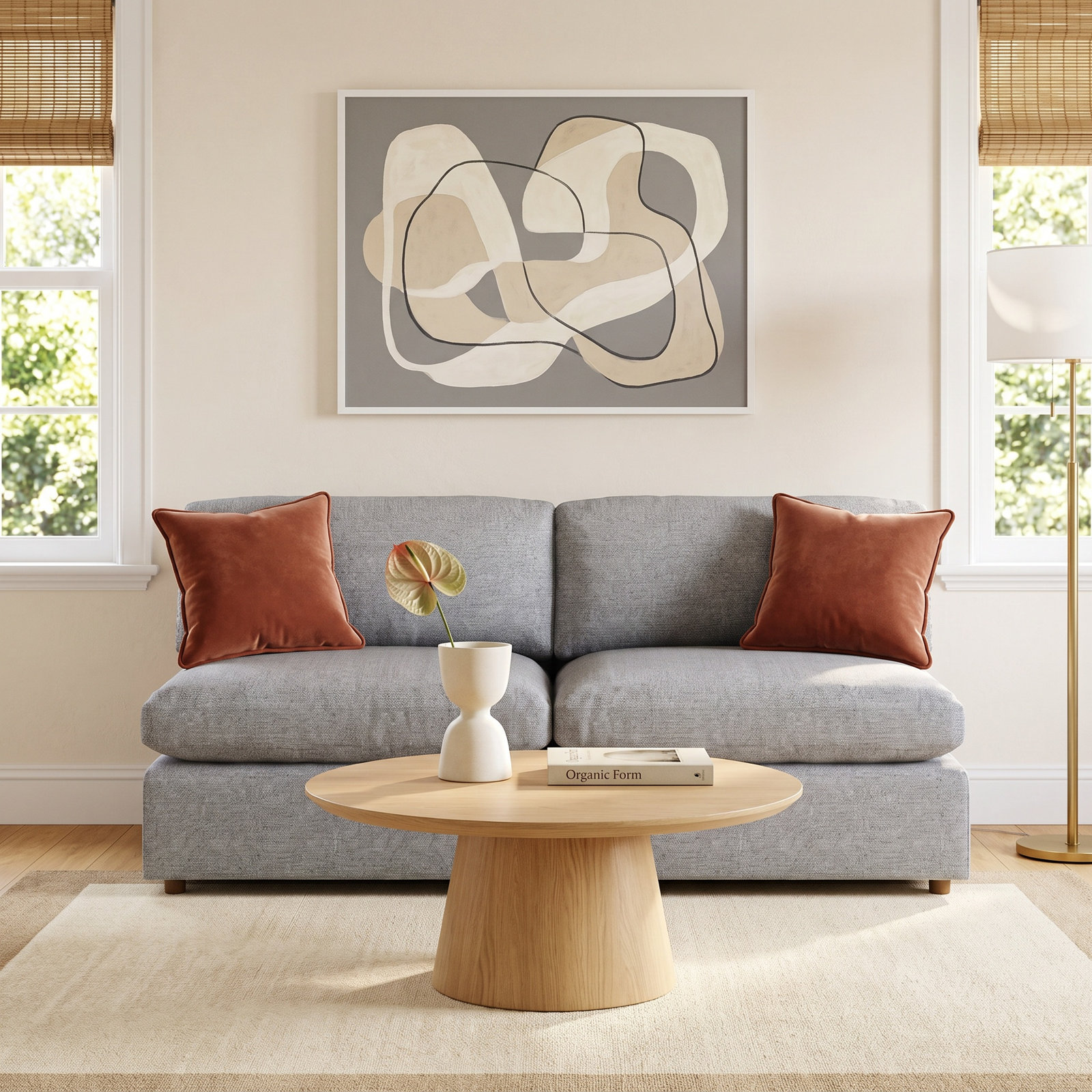 Jossa 76" Modular Loveseat, Gray