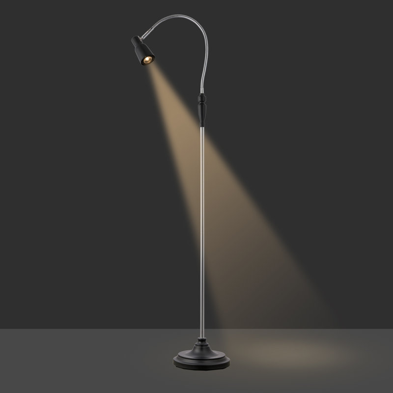 Lonniesha 190Cm Flexi Directional Optical Work Reading Craft LED Floor Lamp, Black