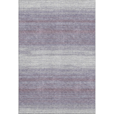 Premium Machine Washable Birchview AMF1033 Striped Rug