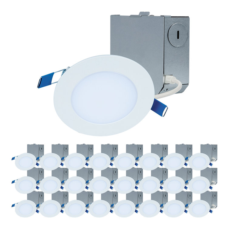4" Ultra Slim 3000K New Construction LED Canless Recessed Lighting Kit