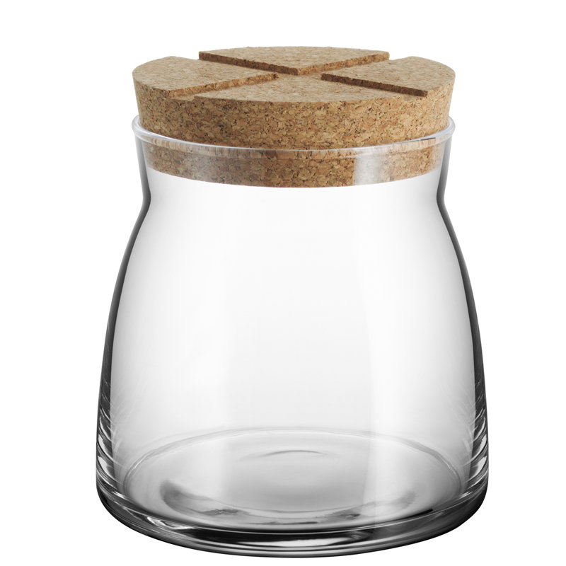 Bruk Glass Jar, Clear, 6.625" H x 5.25" W x 5.25" D
