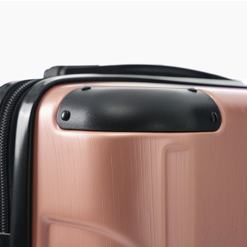 Valise rigide légère et durable en ABS avec roulettes doubles et verrou TSA, 20 pouces, rose