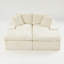 Canapé, fauteuil inclinable double, fauteuil inclinable en velours blanc-1750704309