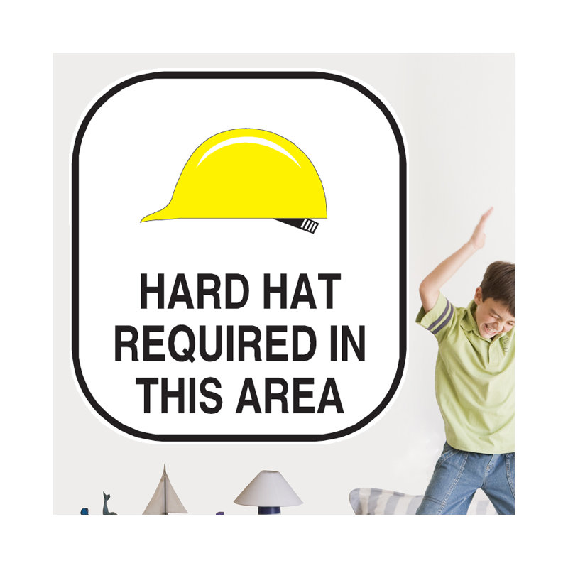 Décalcomanie murale chapeau rigide, H 48 po x l 48 po