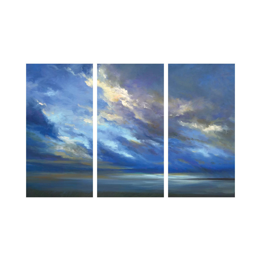 Küstenhimmel II von Sheila Finch - Ohne Rahmen Galerie-verpackte Leinwand Giclée auf Leinwand