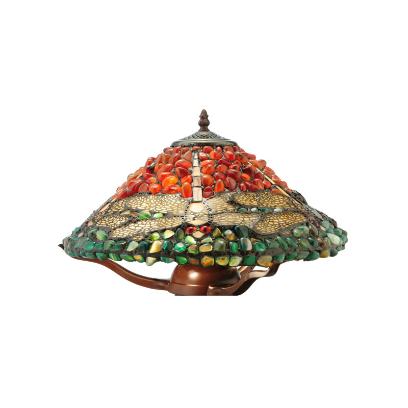 Dragonfly Polished Agata 16.5" Table Lamp