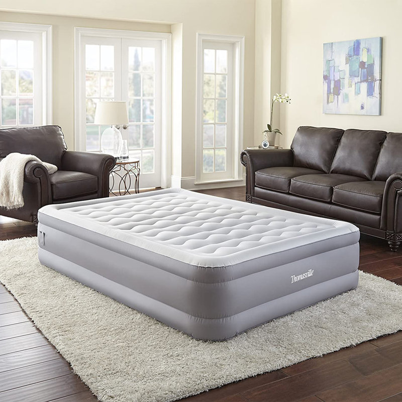 Matelas gonflable 18 "avec pompe intégrée Adamstown Adjusta, Gris