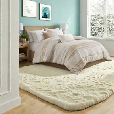 Ensemble de literie surdimensionné en jacquard de coton, confort campagnard moderne, très grand californien