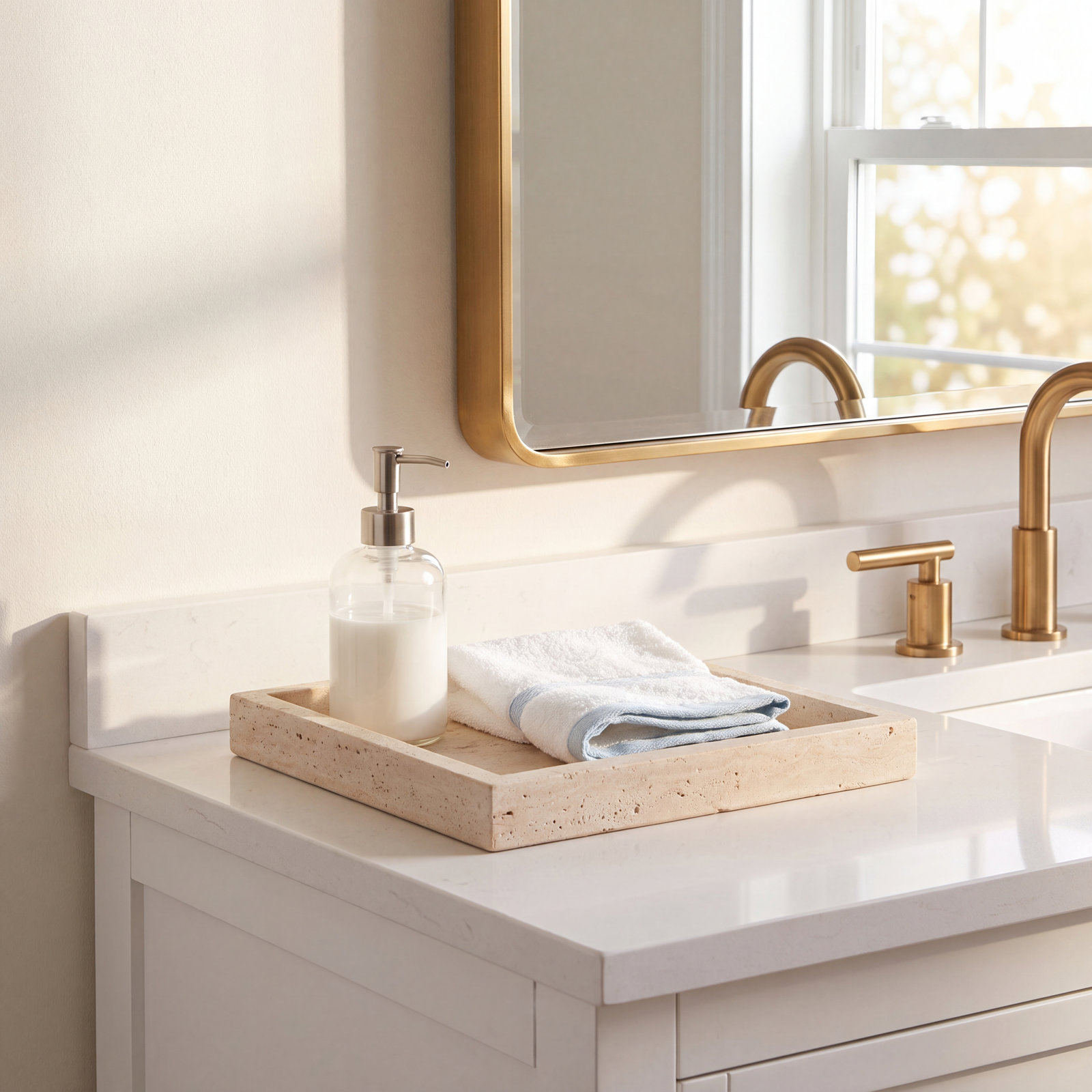 Austin Marble Bathroom Tray