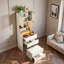 Table de coiffeuse 3-en-1 avec miroir à DEL, tiroirs, compartiment rabattable et tabouret de rangement