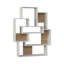 Microscopium Modern Freestanding Bookcase with 6 Asymmetric Compartments 101 x 22 x 132 cm-25437550
