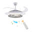 Ventilateur de plafond de 42 po à 4 pales rétractables DEL avec télécommande et ensemble d'éclairage inclus