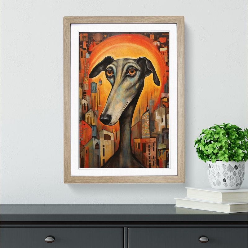 Greyhound Orphism No.2 - Framed Print