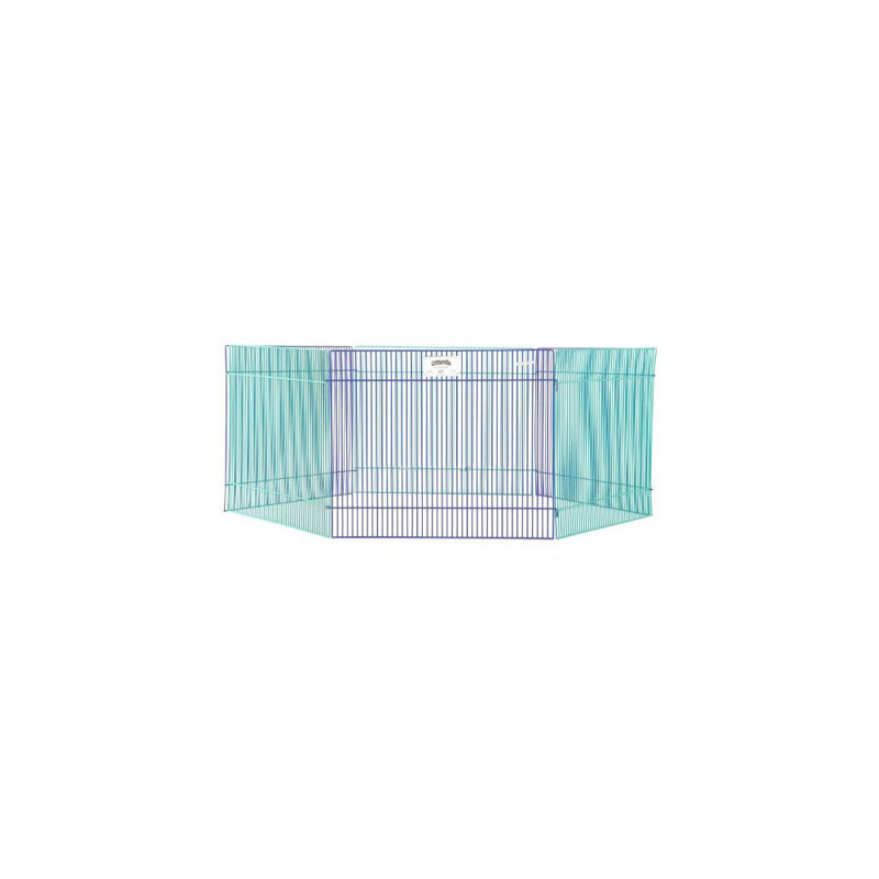 Aqua and Purple Metal Small Animal Playpen