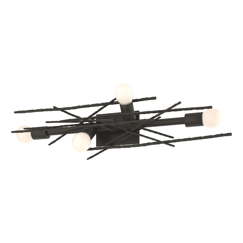 Brindille Steel Armed Sconce, Dark Smoke