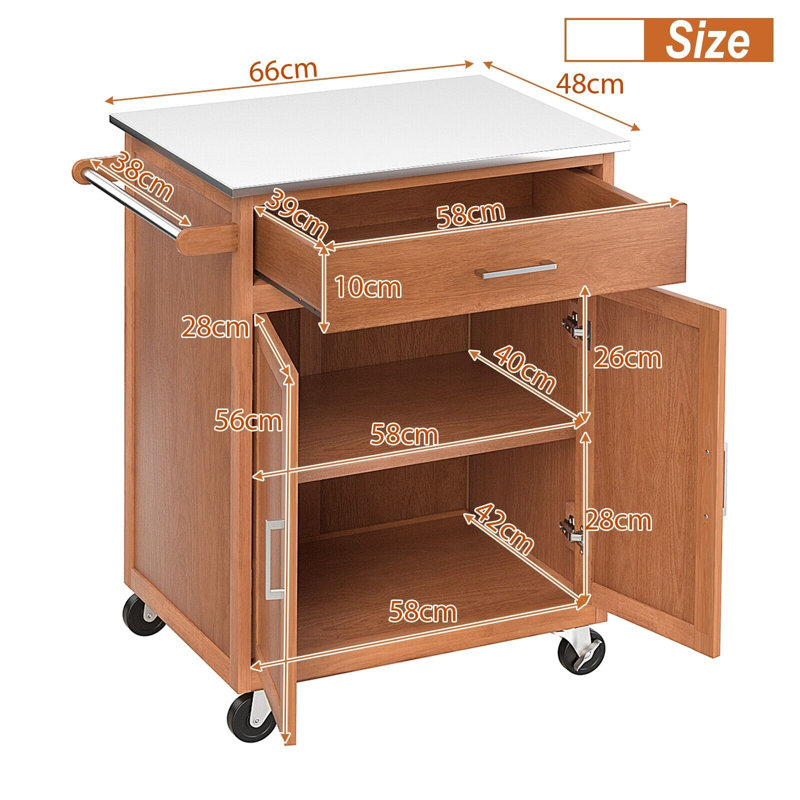 Zoeller 66 cm W Kitchen Cart with