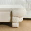 Pouf de rangement moderne beige de 124 cm (48,8 po) avec revêtement rembourré, idéal pour l'entrée, le bout du lit, le salon ou la chambre.-134005924-134005927