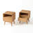 MCM Set of 2 Solid Wood Nightstand With 1 Drawer and Open Shelf-1171693140