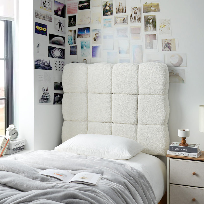 Tête de lit à dortoir avec pieds Tavira Allure® College - Dreamy Cloud - Boucle blanc