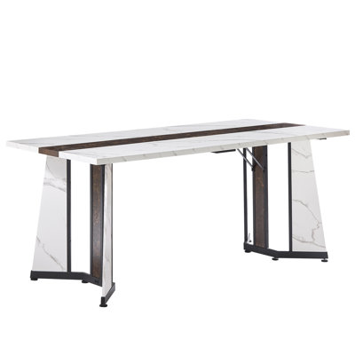 70.9"Rectangular Large Dining Table with Adjustable Legs