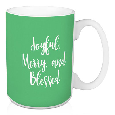 Grande tasse à café joyful merry et béni Gurney