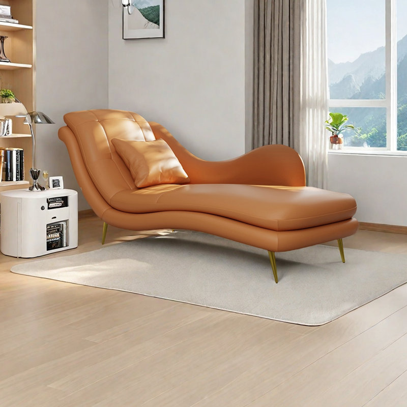 Chaise longue Robichaux , Orange, Orienté à gauche (vu de face)