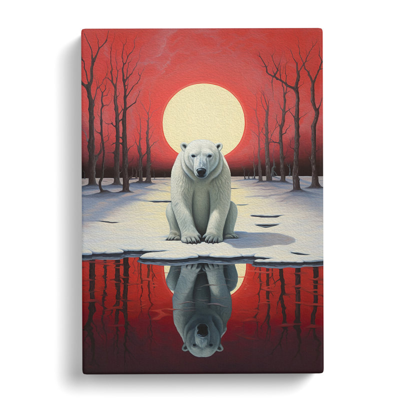 Polar Bear Surrealism - Wrapped Canvas, 50cm H x 35cm W x 3cm D
