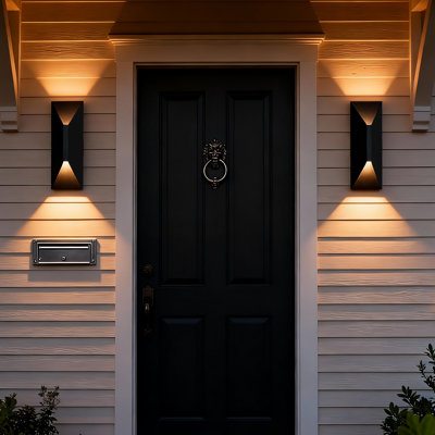 15Inch Flush Mount Wall Sconce Light Outdoor LED Wall Light, Aluminum Frame
