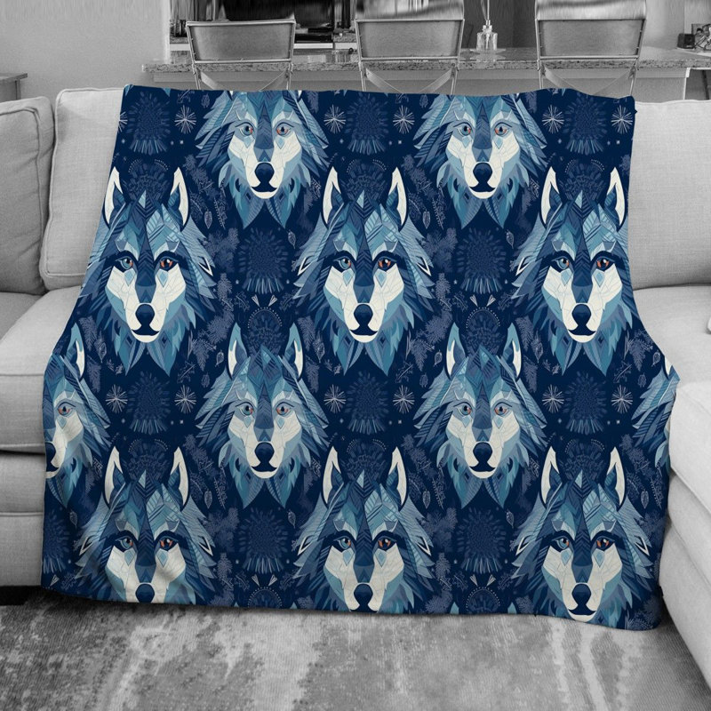  Wolf Fleece Blanket, Twin