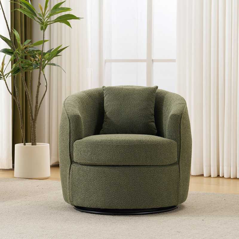 Fauteuil d'appoint pivotant Modern Boucle, Vert