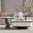 Simple light luxury rock panel coffee table-105835026