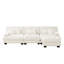 Très grand salon en forme de L - Canapé modulaire à assise profonde de luxe avec chenille blanc-215681886