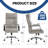Ergonomic Tufted Faux Leather Executive Office Chair with Padded Armrest-593550316