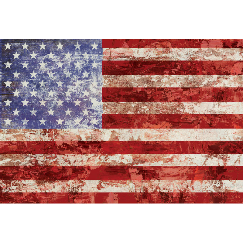 American Painters Flag - Wrapped Canvas Art Prints, 20cm H x 30cm W x 3.8cm D