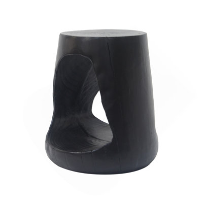 MGO Hollow Side Table, Wood-Like Texture