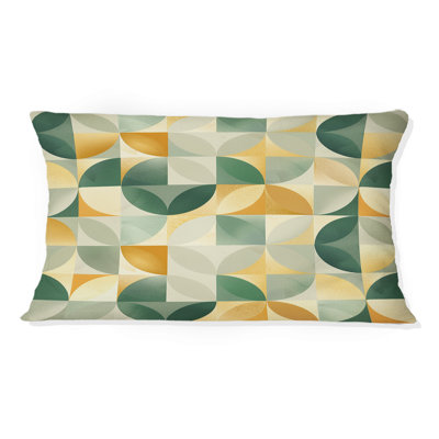 Coussin lombaire à pois verts et verts
