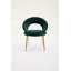 Chaise de salle à manger simple, chaise d'appoint avec dossier incurvé et pieds en métal-349973167