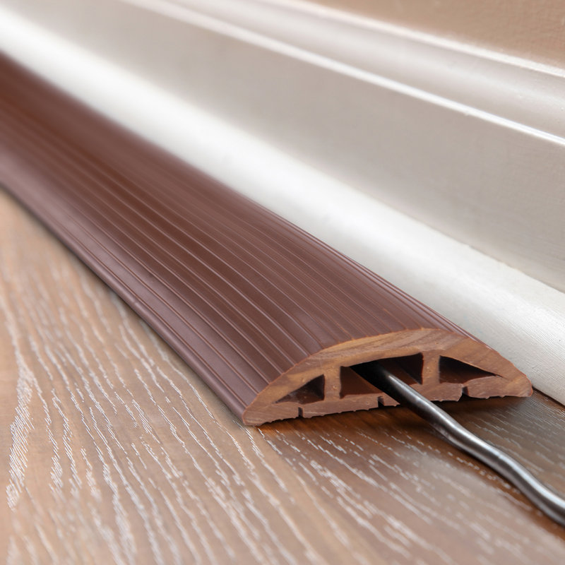 Couvre-câble de plancher - Ensemble de gestion des câbles pour une utilisation intérieure ou extérieure - Chemin de câbles à 3 canaux