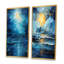 «Teal Yellow Ocean Serenade Pastoral», 2 pièces-2001302029-2001302028