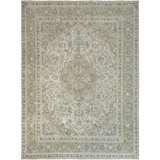 One-of-a-Kind Rectangle 9'5" X 12'4" Hand Knotted Area Rug