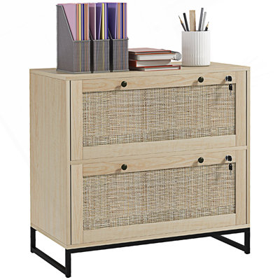 Entry Cabinet, 2 Drawer File Cabinet With Lock, Vertical Filing Cabinet With Keys